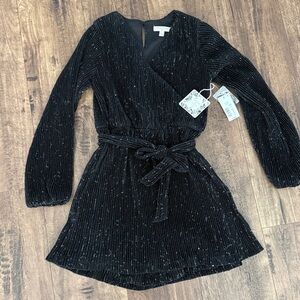 Chelsea & Violet Black Sequin Romper NWT GIRLS LARGE
